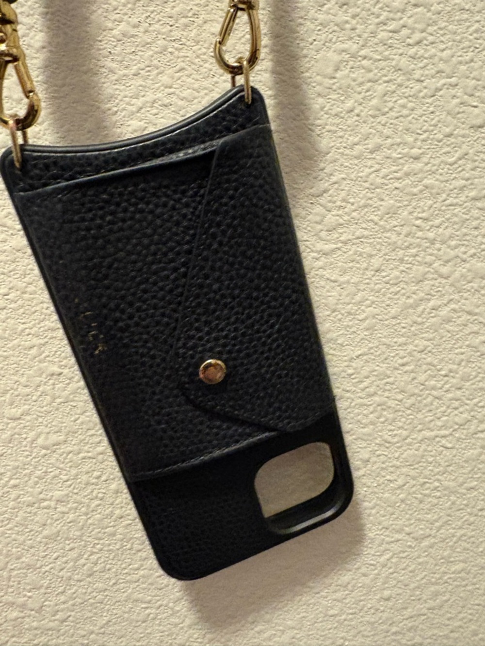 Bandolier Hailey Leather Black Gold Crossbody Phone Wallet Case iPhone 13 - Picture 4 of 9